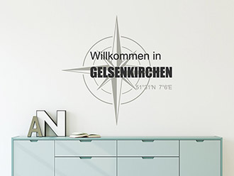 Wandtattoo Willkommen in Deiner Stadt