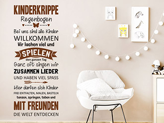 Wandtattoo Kinderkrippe mit Wunschname