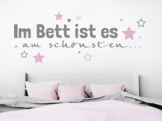 Wandtattoo Im Bett ist es am schönsten...