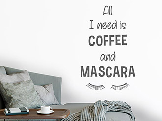 Wandtattoo Coffee and Mascara