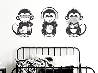 Wandtattoo Coole Affen | Bild 4