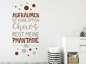 Wandtattoo Aufräumen ist keine Option