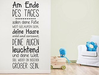 Wandtattoo Am Ende des Tages