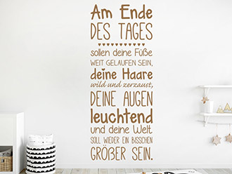 Wandtattoo Am Ende des Tages