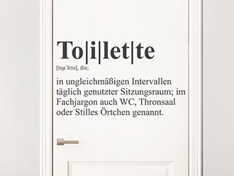 Wandtattoo Definition Toilette