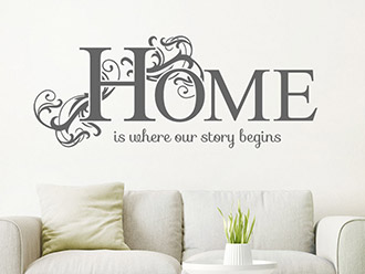 Wandtattoo Home is where our story begins