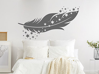Wandtattoo Sternefeder