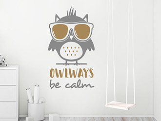 Wandtattoo Owlways be calm