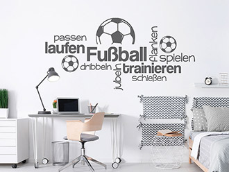 Wandtattoo Fußball Worte
