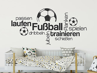 Wandtattoo Wortwolke Fußball spielen | Bild 4
