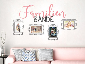 Wandtattoo Fotorahmen Familienbande