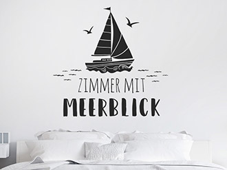 Wandtattoo Zimmer mit Meerblick