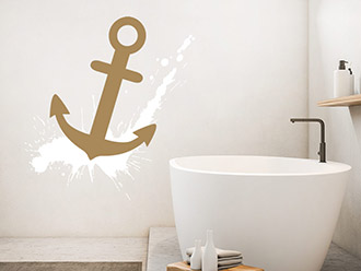 Wandtattoo Splash Anker