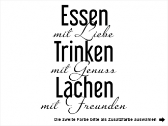 Wandtattoo Essen & Trinken Sprüche online kaufen bei Wandtattoo.de