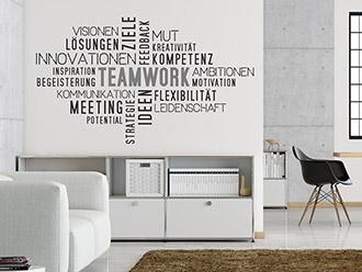 Wandtattoo mit eigenem Text selbst gestalten für Büro & Home-Office