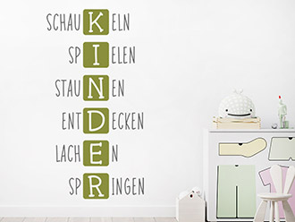 Wandtattoo Kinder spielen