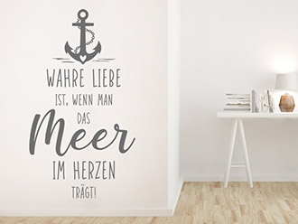 Wandtattoo Wahre Liebe Meer