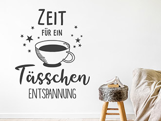 Wandtattoo Ein Tässchen Entspannung