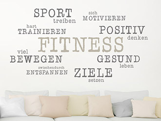 Wandtattoo Fitness Gesundheit Sport