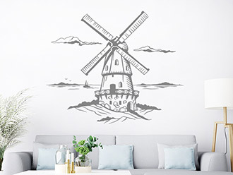 Wandtattoo Windmühle