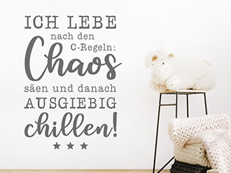 Wandtattoo Chaos und chillen