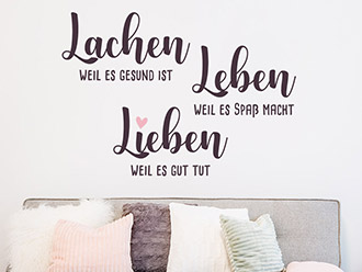 Lebenslust mit Wandtattoo Sprüchen über das Leben WANDTATTOO.DE