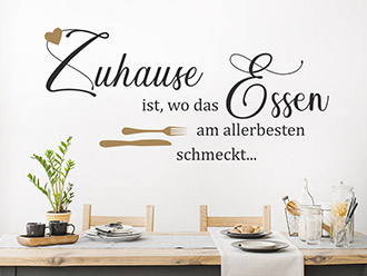 Wandtattoo Zuhause ist wo das Essen