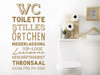 Wandtattoo Worte fürs Bad | Akzente im Badezimmer | WANDTATTOO.DE