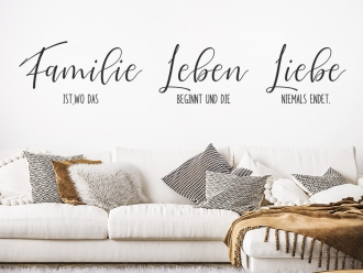 Wandtattoo Familie Leben Liebe