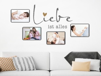 Wandtattoo Fotorahmen Liebe ist alles