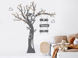 Wandtattoo Baum mit Vogelhaus | Bild 3