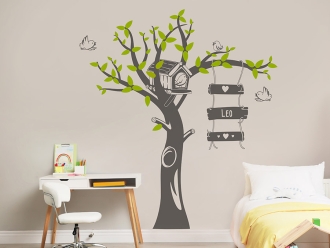 Wandtattoo Baum mit Vogelhaus | Bild 4