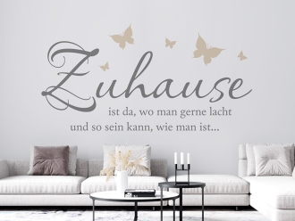 Wandtattoo Zuhause ist da