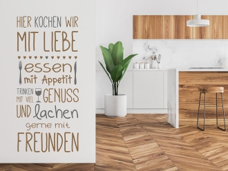 Wandtattoo Kochen mit Liebe