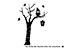 Wandtattoo Baum mit Eule und Vogelfamilie Motivansicht