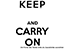 Wandtattoo Keep cool and carry on Motivansicht