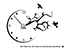 Wandtattoo Uhr mit Ast und Vögeln Motivansicht