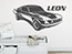 Wandtattoo Muscle Car mit Name