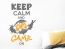 Wandtattoo Keep calm and game on