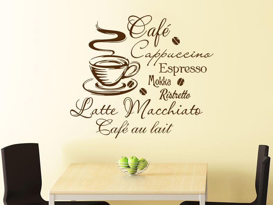 Wandtattoo Uhr Kaffeepause Mit Uhrwerk Diy Wanduhr Fur Die