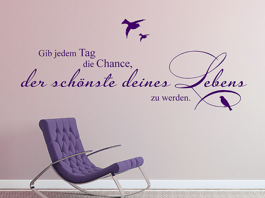 Wandtattoo Der schönste Tag...