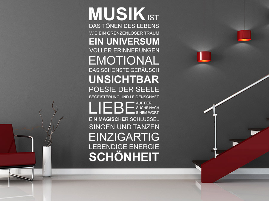 Wandtattoo im treppenhaus auf treppe, wand & co.