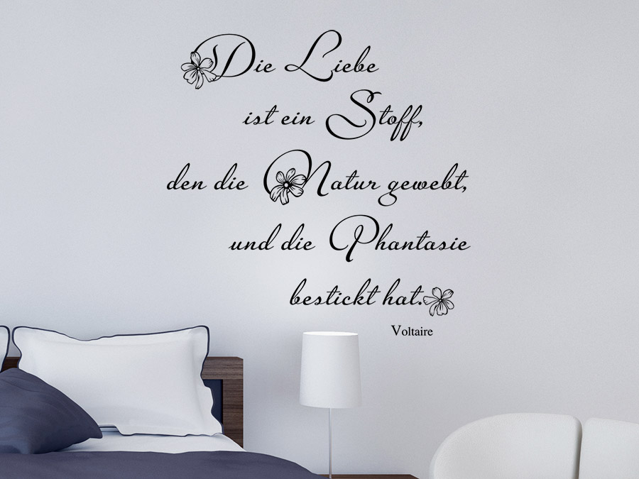 Wandtattoo Die Liebe Ist Ein Stoff Wandtattoode