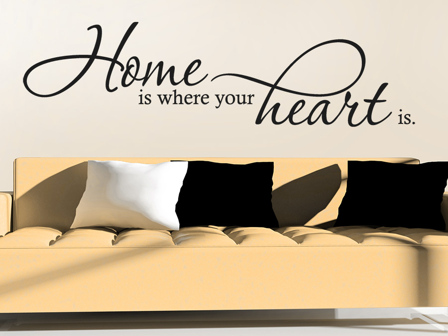 Wandtattoo Home is where your heart...