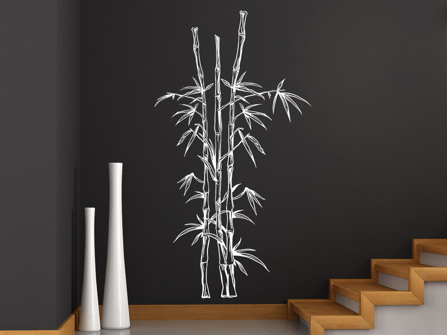 Wandtattoo Bambuspflanze