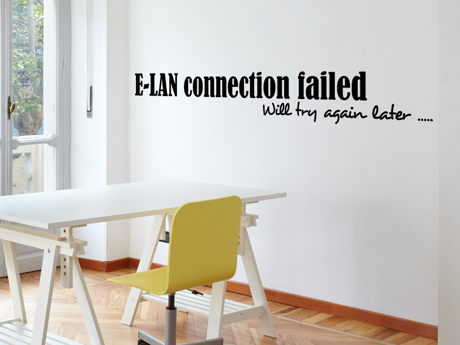 Wandtattoo E-LAN connection failed