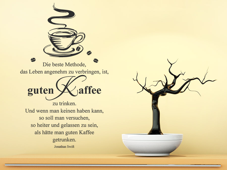 Wandtattoo Guten Kaffee mit Tasse bei Homesticker.de