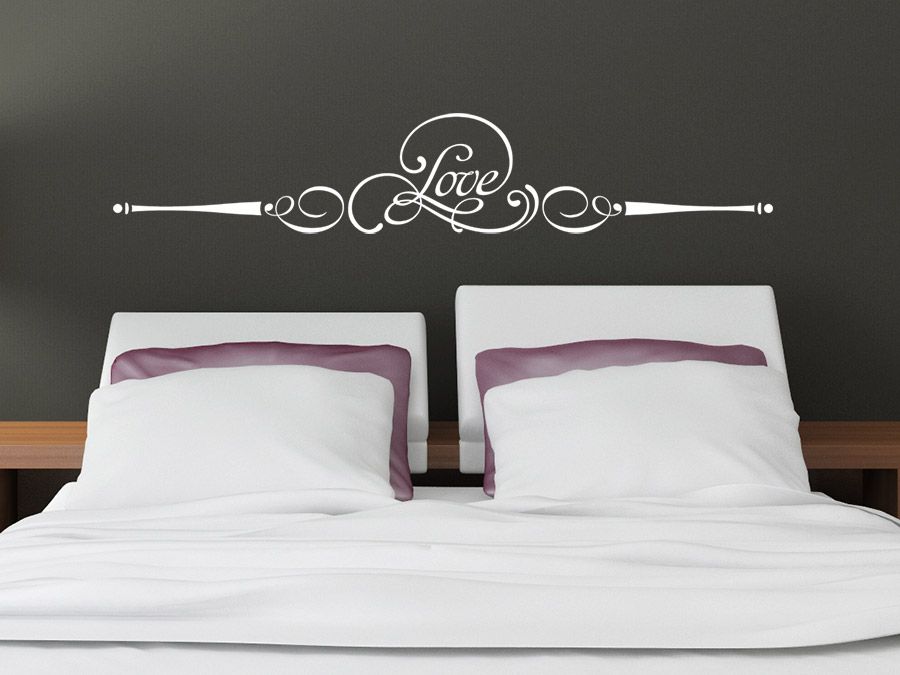 Wandtattoo verschnörkeltes ornament love bei homesticker.de