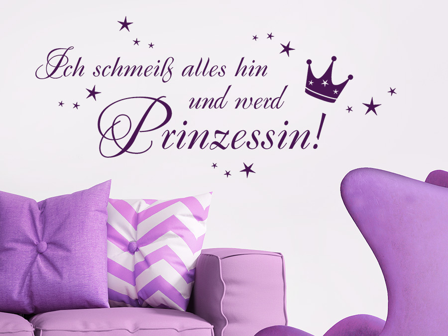 Wandtattoo Ich werd Prinzessin! bei Homesticker.de