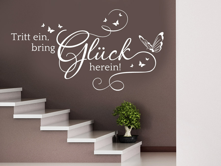 Wandtattoo im treppenhaus auf treppe, wand & co.